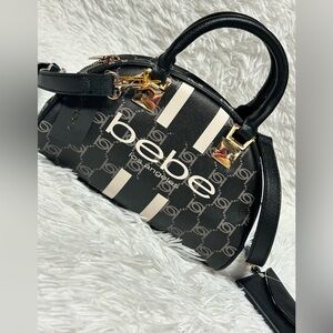 Bebe Black and Cream Mini Bag